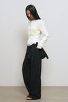 General Idea WOMAN Shirring Long Sleeve T-Shirt