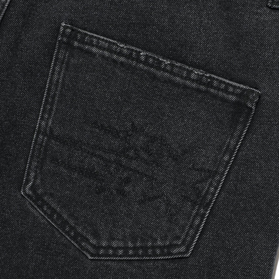 Nice Ghost Club Big Wide Bermuda Doodle Denim Pants
