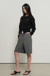 General Idea WOMAN Pleated Bermuda Slacks
