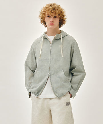 Marithé François Girbaud Classic Logo Hooded Pattern Jacket
