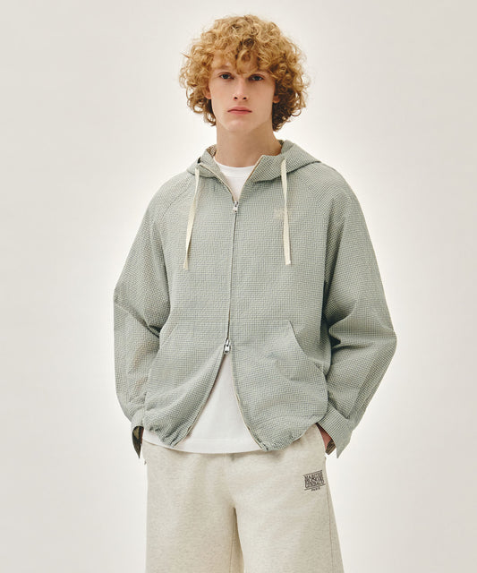 Marithé François Girbaud Classic Logo Hooded Pattern Jacket