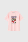 General Idea WOMAN Food Market Artwork Short Sleeve T-Shirt [OLIVE]