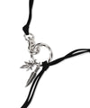 Mahagrid Boho Feather Necklace Black