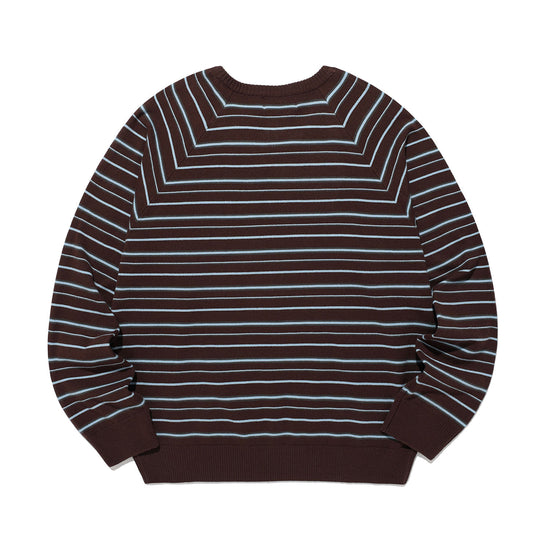 Nice Ghost Club Multi Stripe 3 Star V Neck Knit