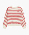 Marithé François Girbaud W STRIPE BOATNECK CROP SWEATSHIRT