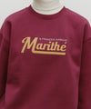 Marithé François Girbaud Appliqué Logo Oversized Sweatshirt (Brushed) Burgundy