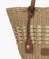 Marithé François Girbaud CLASSIC LOGO BASKET SHOULDER BAG beige