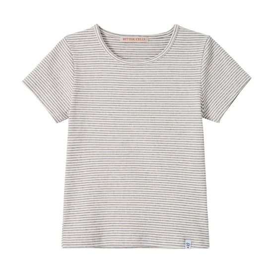 Bitter Cells Essential Golgi Half Tee - Stripe Grey