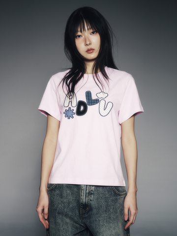 ADLV Women's ADLV Applique Logo Short Sleeve T-Shirt
