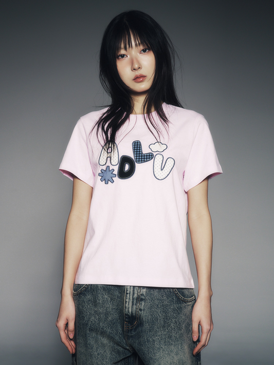 ADLV Women's ADLV Applique Logo Short Sleeve T-Shirt