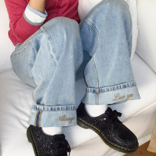 Bitter Cells Harlow Roll Up Denim Pants - Light Blue