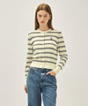 Marithé François Girbaud W STRIPE KNIT CARDIGAN