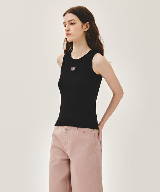 Marithé François Girbaud W RIBBON CLASSIC LOGO SLEEVELESS