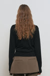 General Idea WOMAN Tie Unbalanced Layered Pullover