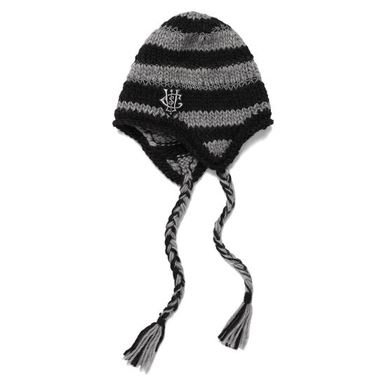 Cavish Striped Ear Flap Beanie