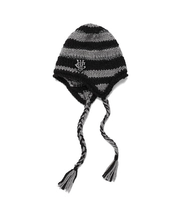 Cavish Striped Ear Flap Beanie