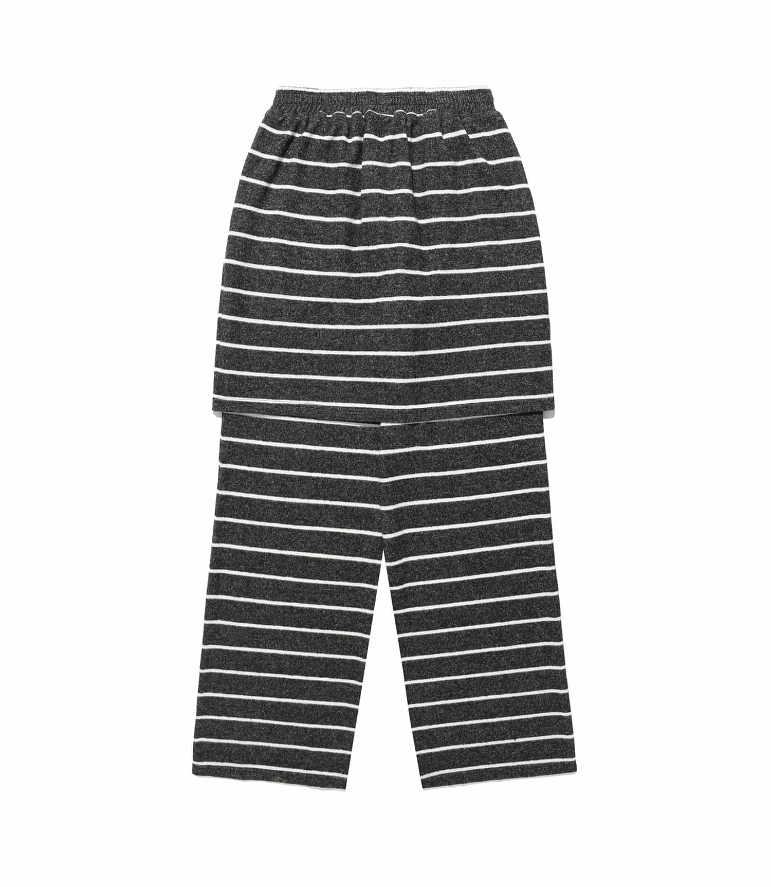 Nice Ghost Club Stripe Layered Skirt Pants