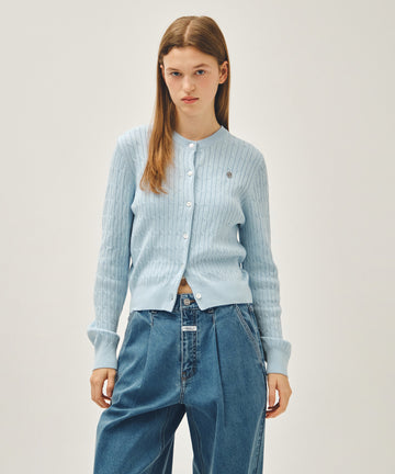 Marithé François Girbaud W CABLE KNIT CARDIGAN