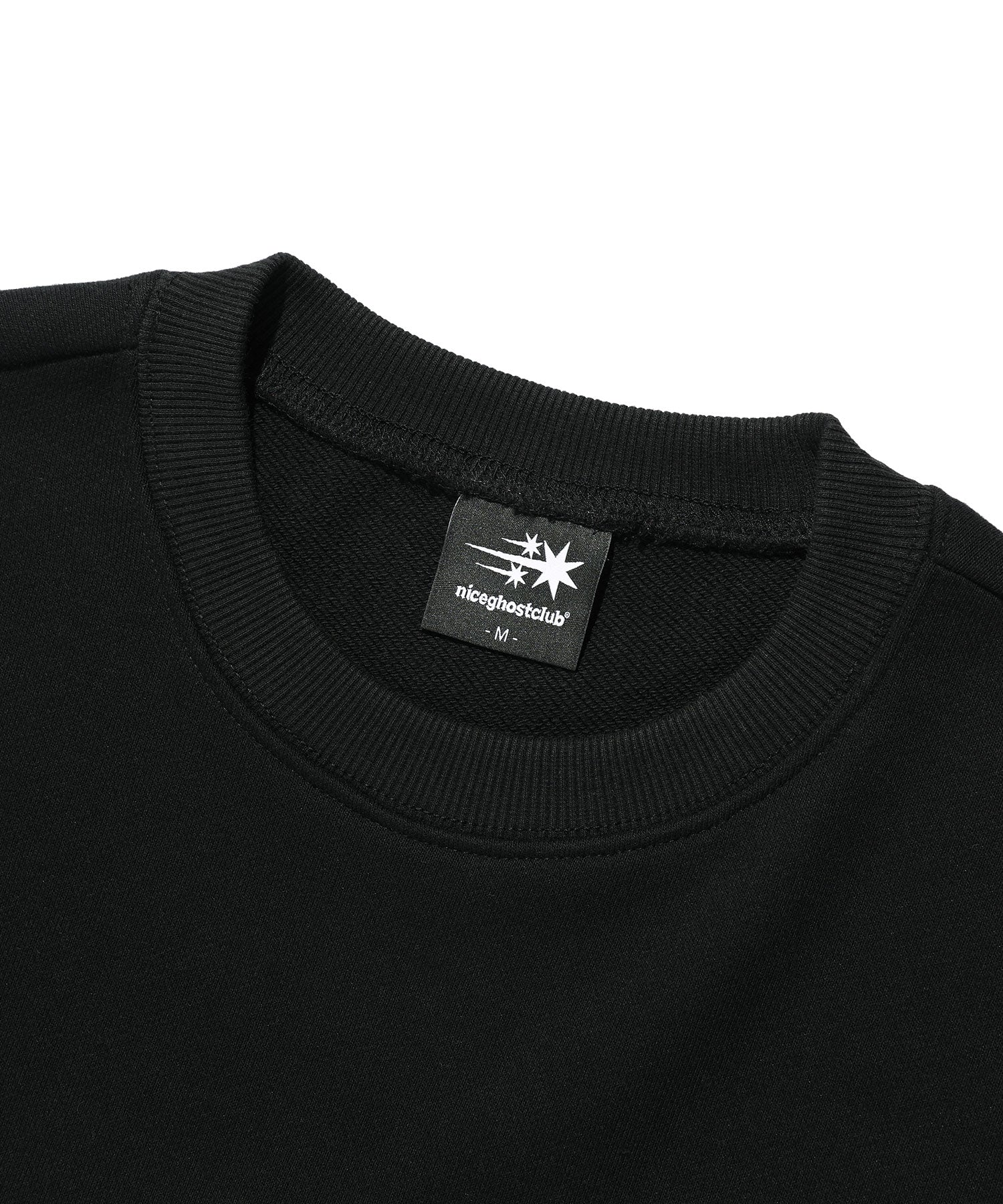 Nice Ghost Club 3 Star Logo Applique Sweatshirt