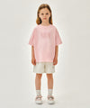 Marithé François Girbaud Kids Classic Logo Dyeing Oversized Tee Light Pink
