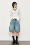 General Idea WOMAN Wide Bermuda Denim Pants