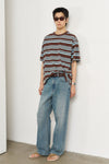 General Idea MAN Stripe Loose Fit Short Sleeve T-Shirt
