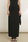 General Idea [Lupita Pick] WOMAN Easy Banding Maxi Skirt [BLACK]