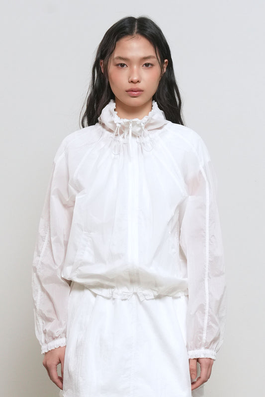 General Idea WOMAN Sheer Shirring Windbreaker Jacket