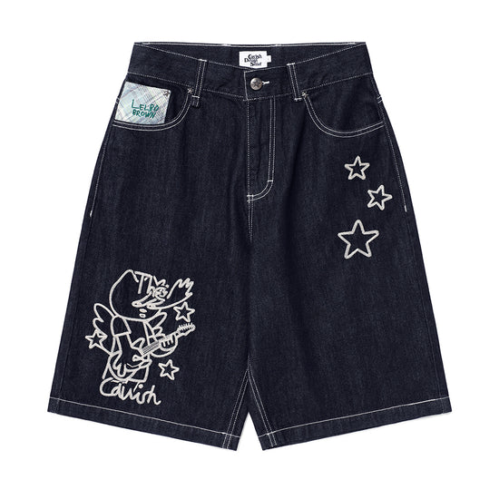 Cavish CAVISH X LELBO BROWN W MIKAEL DENIM SHORTS [BLUE]