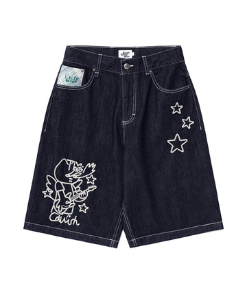 Cavish CAVISH X LELBO BROWN W MIKAEL DENIM SHORTS [BLUE]
