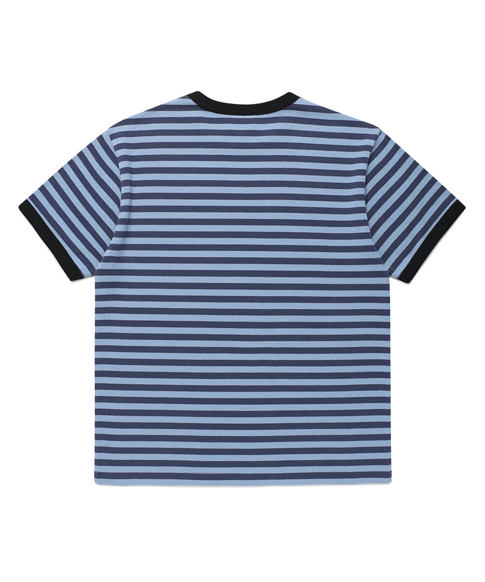 Cavish Striped Twin Star Ringer Short Sleeve Tee