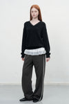 General Idea WOMAN Lace Trim Sweat Pants