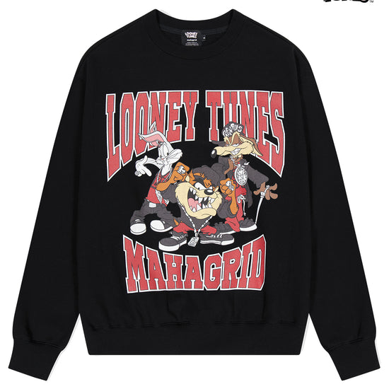 Mahagrid Looney Tunes Crew Sweatshirt Black