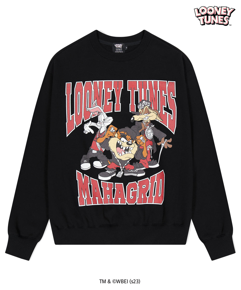 Mahagrid Looney Tunes Crew Sweatshirt Black