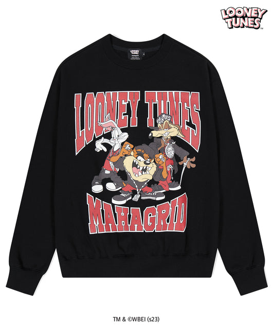 Mahagrid Looney Tunes Crew Sweatshirt Black