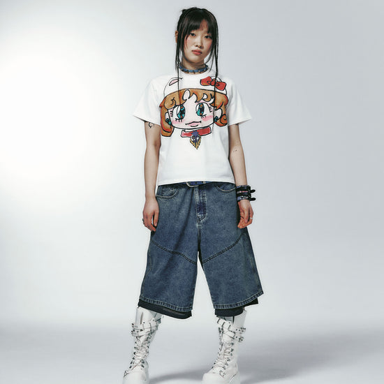 Nice Ghost Club Ghost Soul Girl Cat Tee [White]