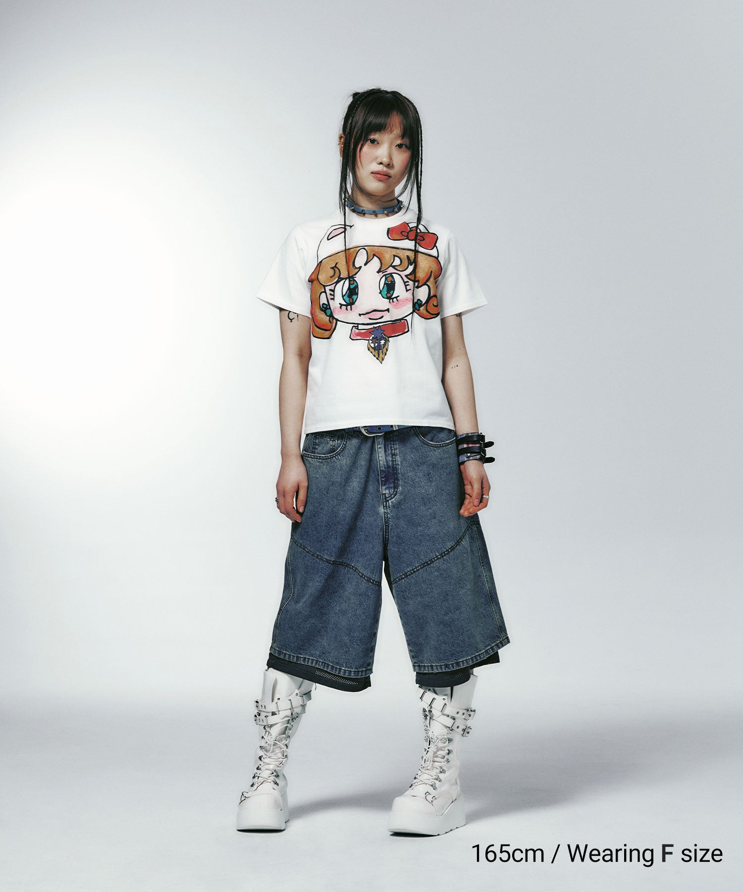 Nice Ghost Club Ghost Soul Girl Cat Tee [White]