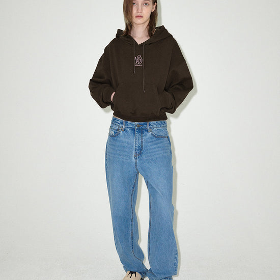 Mahagrid MGD SERIF LOGO CROP HOODIE