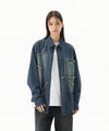 Mahagrid Star Raw Cut Denim Shirt
