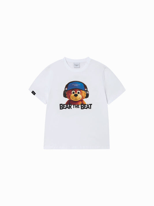 ADLV Woman Headphone AC Bear Short Sleeve T-Shirt