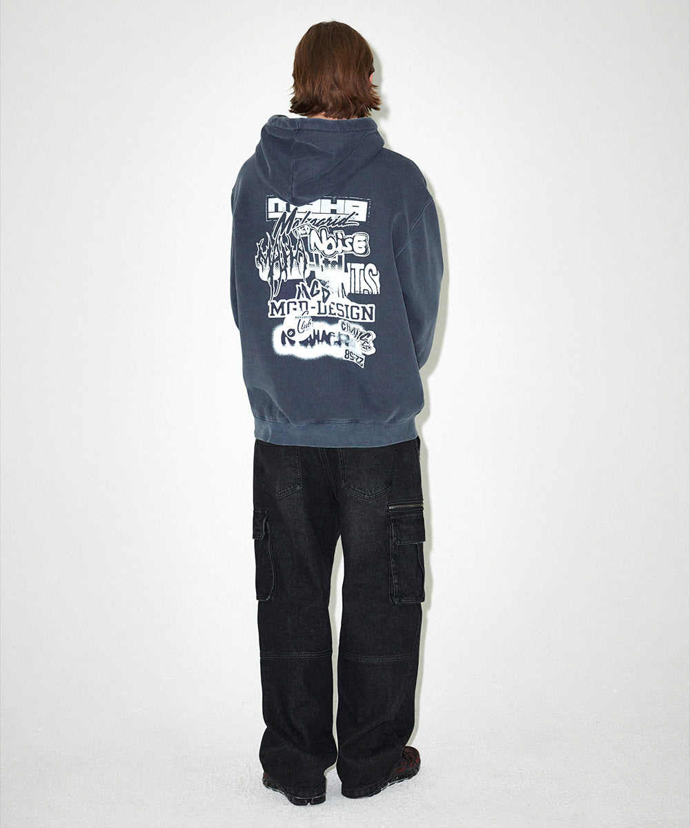 Mahagrid Logo List Pigment Hoodie