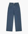 Marithé François Girbaud Women's High Straight Stripe Denim Pants Black