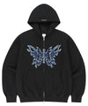 Mahagrid Butterfly Applique Hood Zip-Up