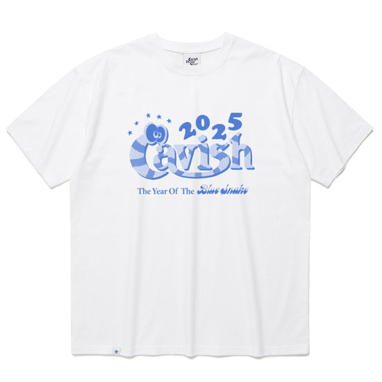 Cavish Blue Snake Short Sleeve Tee [White]