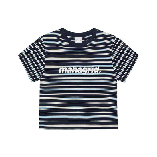 Mahagrid Stripe Basic Logo Tee