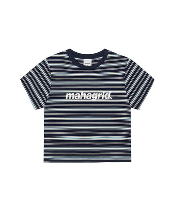 Mahagrid Stripe Basic Logo Tee