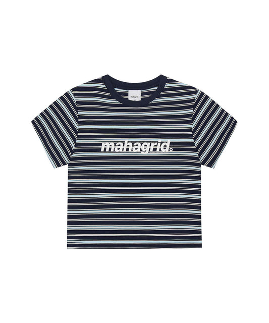 Mahagrid Stripe Basic Logo Tee