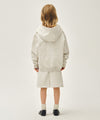Marithé François Girbaud Kids Classic Logo Midi Sweat Skirt in Oatmeal