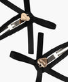 Marithé François Girbaud Kids W Ribbon Hair Pin 2 Pack Black
