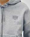 Marithé François Girbaud W BACK CLASSIC LOGO CROP HOODIE ZIPUP heather gray